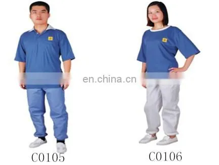 12 years supplier Maxsharer manufacture esd antistatic short sleeve work shirt