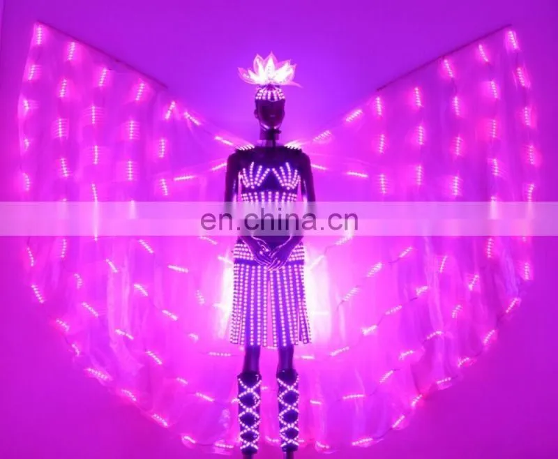 RGB control led angel wing led belly dance wings butterfly wing set