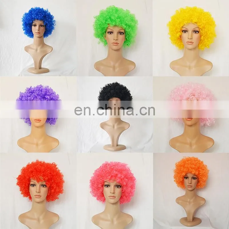 MCW-0386 Party Masquerade synthetic long braids women yellow red black Punk wig
