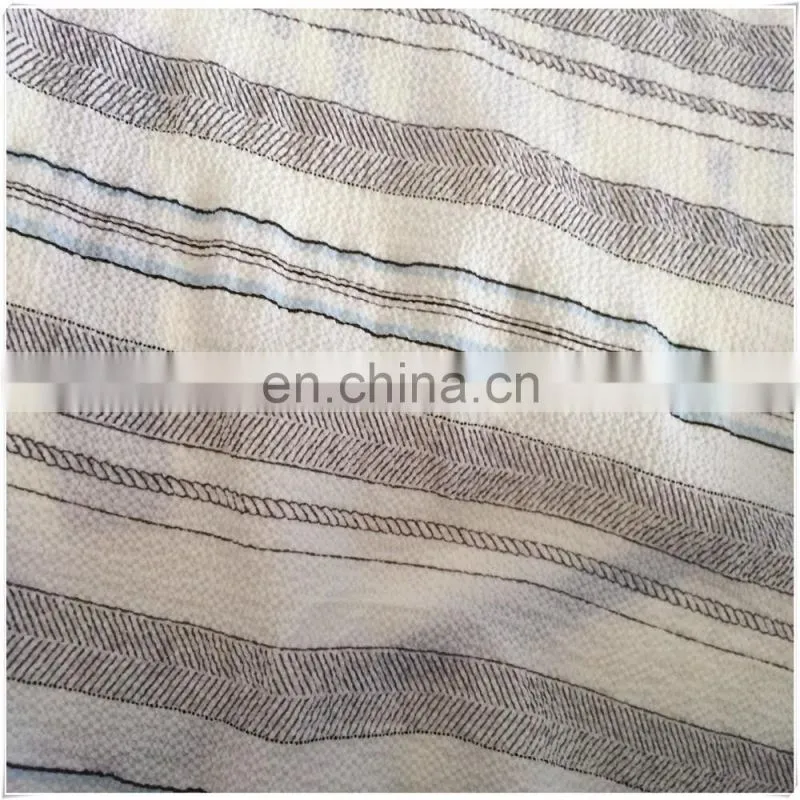 100%poly bubble fleece fabric/bubble fabric with stripe printing