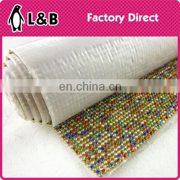 FREE SAMPLE hot fix rhinestone mesh for shoe decoration