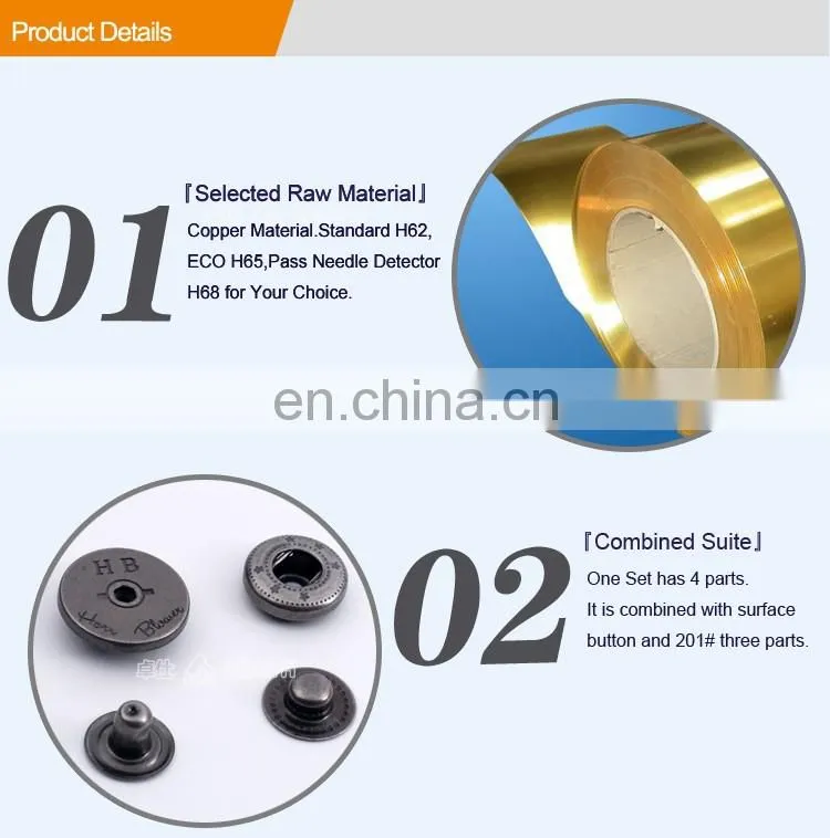 Custom Logo Metal Press Snap Button BM10170