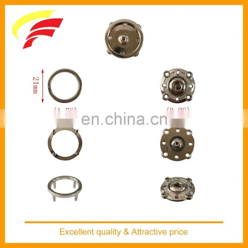custom logo fashion two parts zinc alloy metal snap button for coat