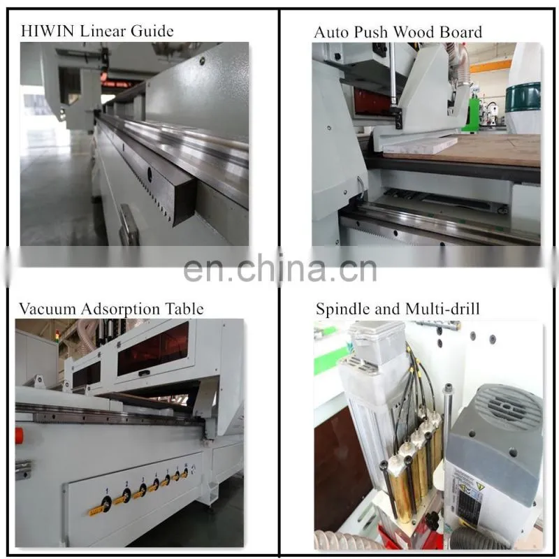furniture painting machine/China CNC Router with Auto-push and Multi-drill and Dust collector