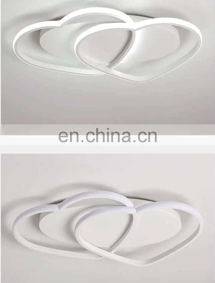 New design love wedding room ceiling lamp aluminum creative chandelier bedroom lamp