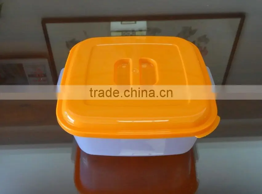 4L plastic food container, salad bowl, salad container with lid