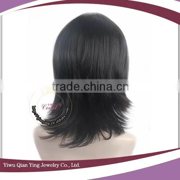 cheap synthetic short black Bleach Rukia Kuchiki Cosplay Wig
