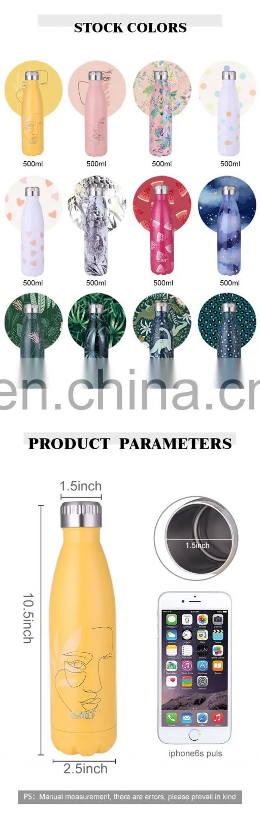 portable hiking modern travel outdoor beer hot sale stainless steel custom logo drinking bottle sublimation tumbler