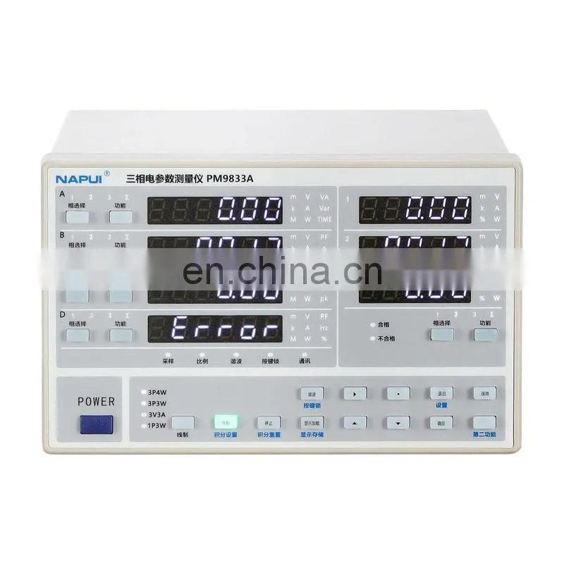 Harmonic type power analyzer for 3 phase