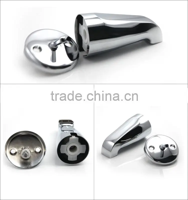 Adjustable zinc wall mount bath faucet in chrome plated