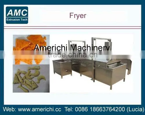 Continuous snacks fryer machine
