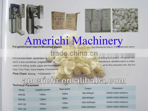 modified starch for oil drilling making machine