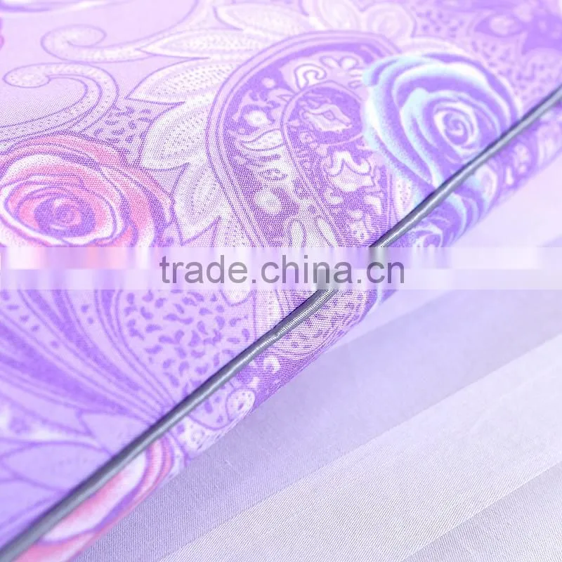 Cheap price polyester microfibre bright purple colored king size down comforters