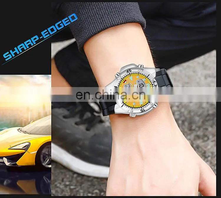 Sanda 3009 New Design Men LED Digital Watch Functional Waterproof Sport Watches Hip Hop