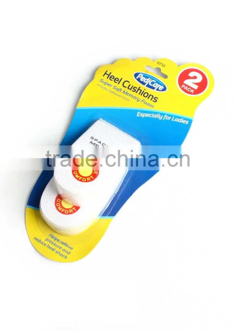 2 pcs memory foam women heel cushion