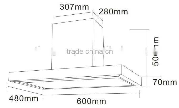 stainless steel kitchen hood 60cm for agent