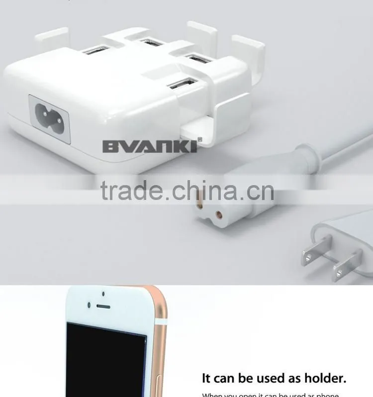 Hot new products for 2016 US/EU/UK plug USB 4 Port Desktop Charger/ Rapid Charging Station wall usb charger for iPhone charger