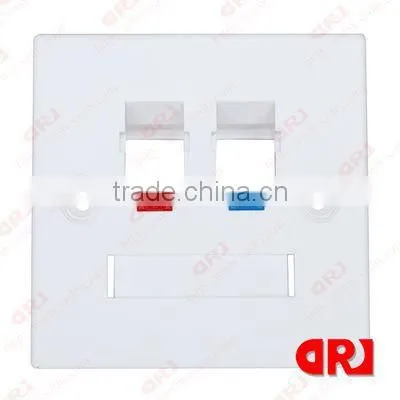 86*86 type double ports amp faceplate socket for cat.6