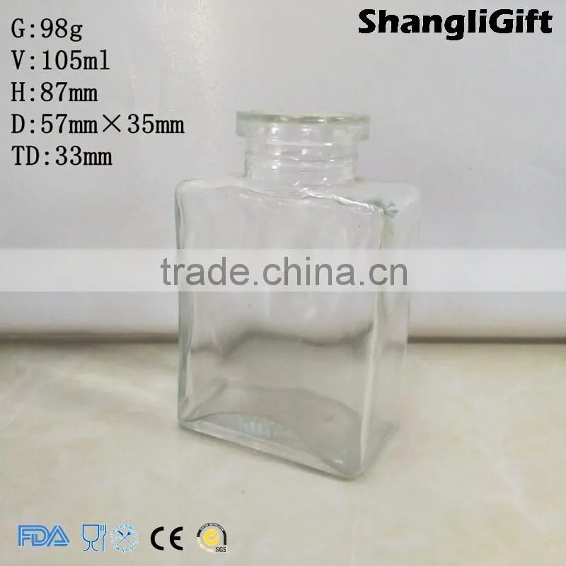 100ml Glass Liquor Bottle Flat Aroma Bottle Empty For Sale
