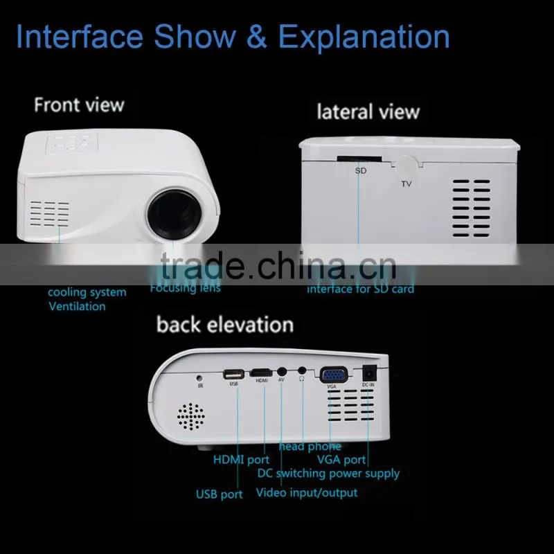2016 New Arrival X6 Mini Size Full HD 1080P Household Projection Led Video Projector