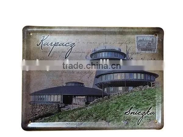 Custom souvenir metal tin postcards wholesale