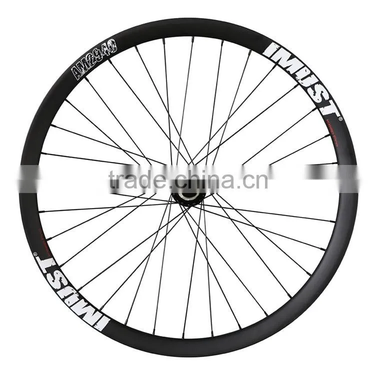 2016 Durable MTB bike carbon wheels 29 40mm width hookless all mountain Wheels