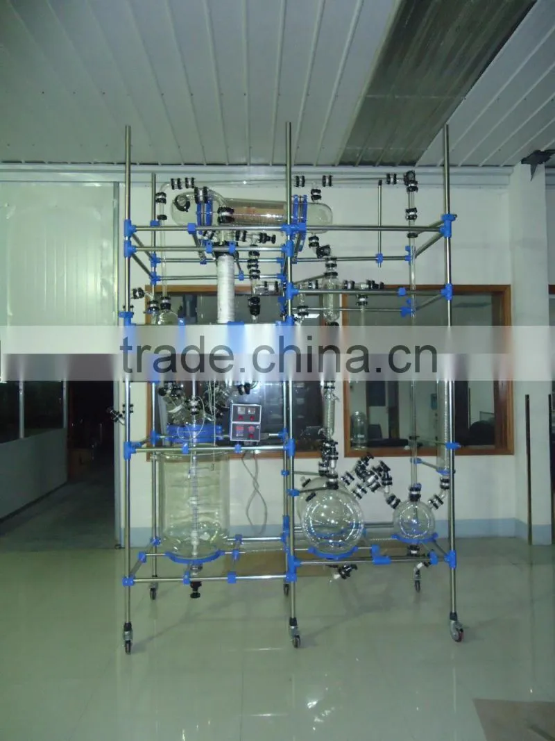 Glass Distillation Device with 100L tank for Chemical Industry