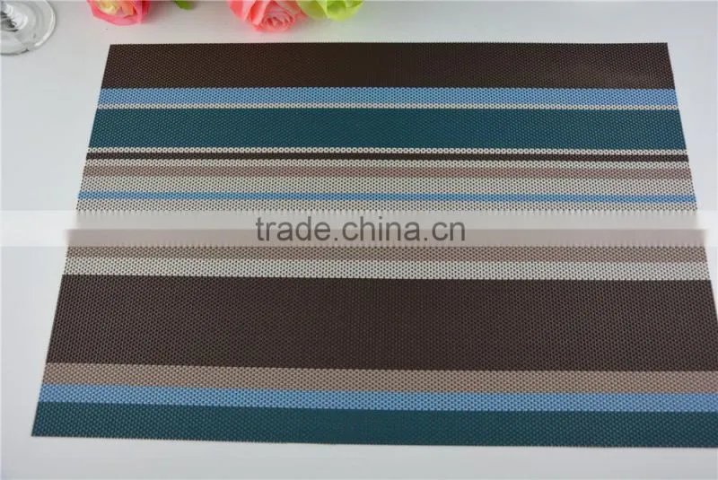 Europe fashion new style Blue with brown strip rainbow placemat
