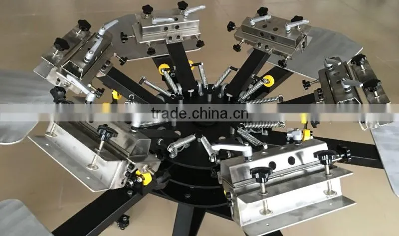 Factory directly provided top quality manual 6 color 6 station screen printer with micro registration