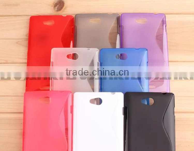 New S Line TPU Silicone Gel case for Sony Xperia C S39h Cheap Price TPU S Line Back Cover Case for Sony Xperia C S39h C2305