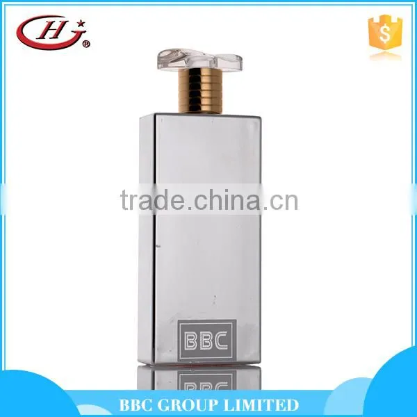 BBC Metallic Series - MF012 Cheap new design elegant silver glass bottles natural body spray perfume
