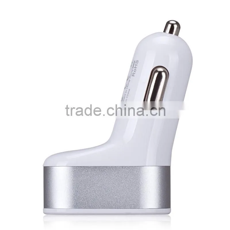 Momax XC Series 2.4A Quick Charging 3 USB Ports Car Charger for iPhone/ Android Mobile Phone Fashion Car Charger MT-5677