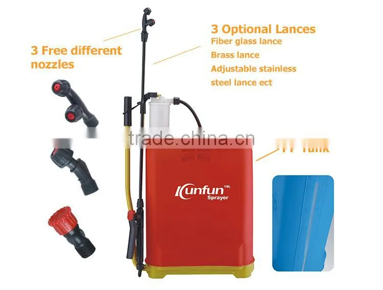 Low price china factory knapsack manual pump sprayer