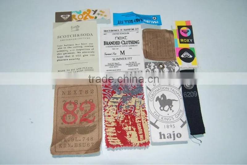 Fashionalbe design organic cotton sew printed labels