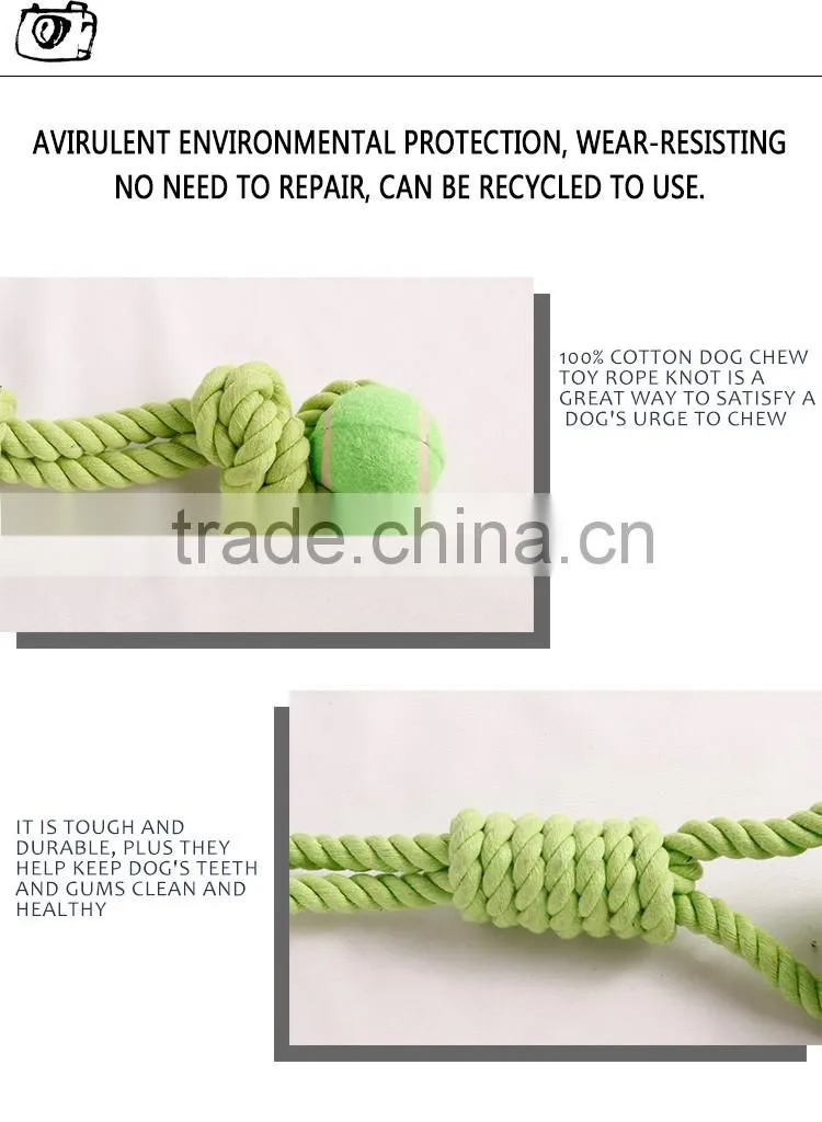 pet toys for dog with small-size cotton knots and colorful rope