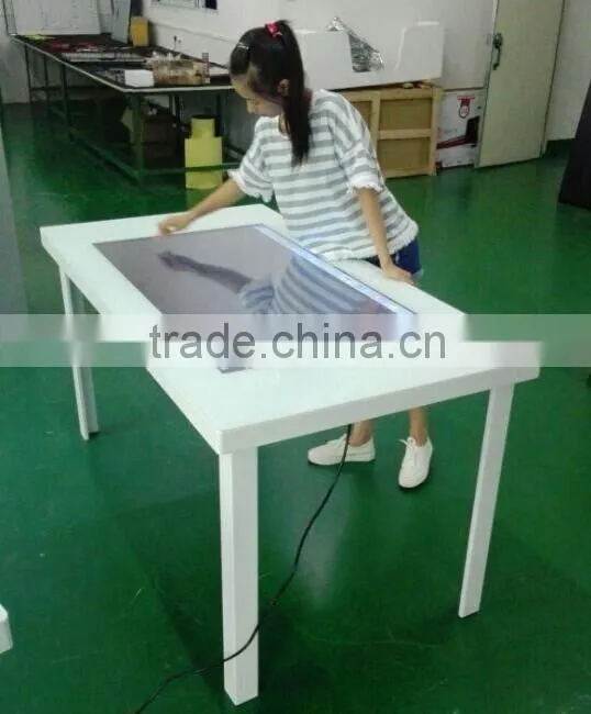 55 Inch digital signage with mini pc / super slim Android floor stand Digital Signage kiosk support trade