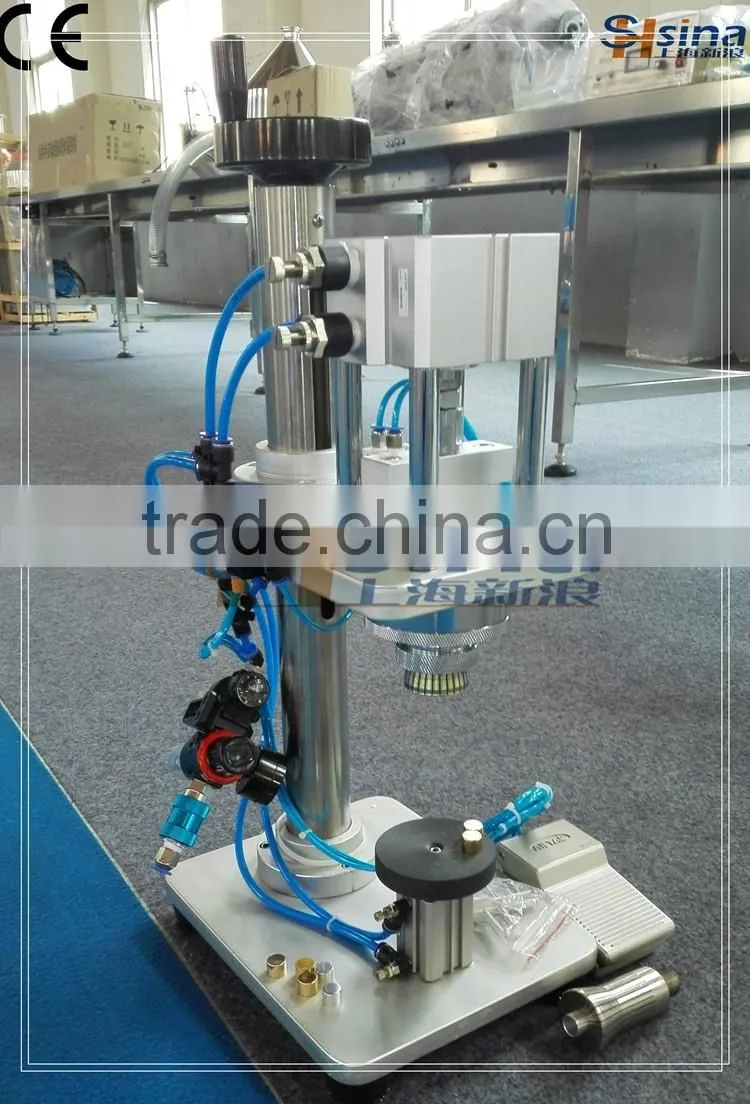 semi-automatic 20-45 bottle/min perfume crimping machine