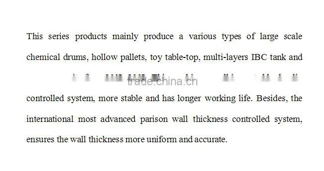 200L-800L Hydraulic Parison controlled PET PP HDPE blow moulding machine