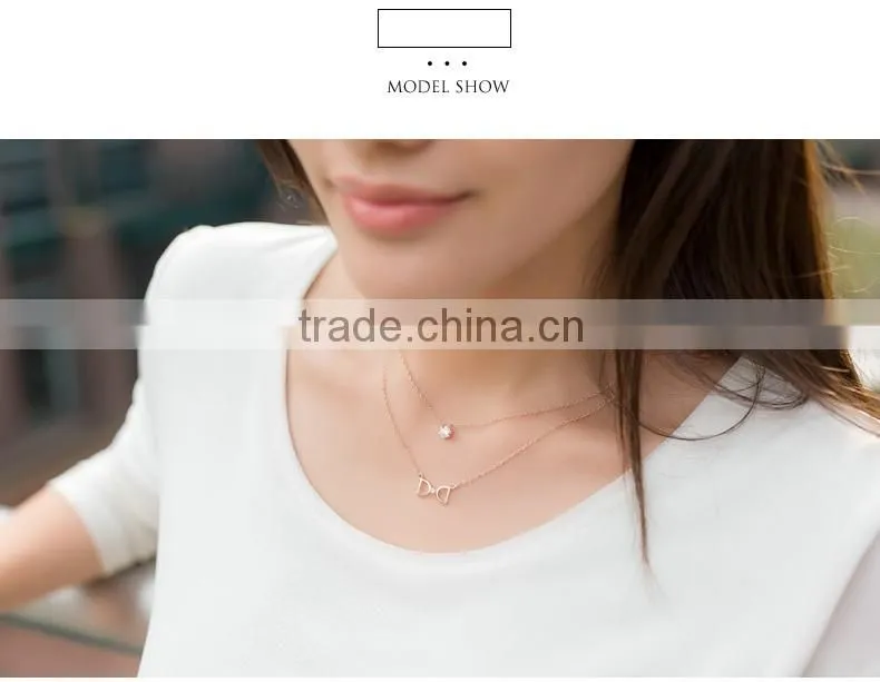 Two layers 925 silver choker necklace