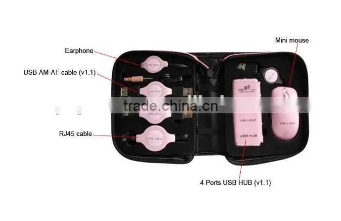 Christmas Promotional Gifts with Heahphone Mouse USB Hub Data Cable