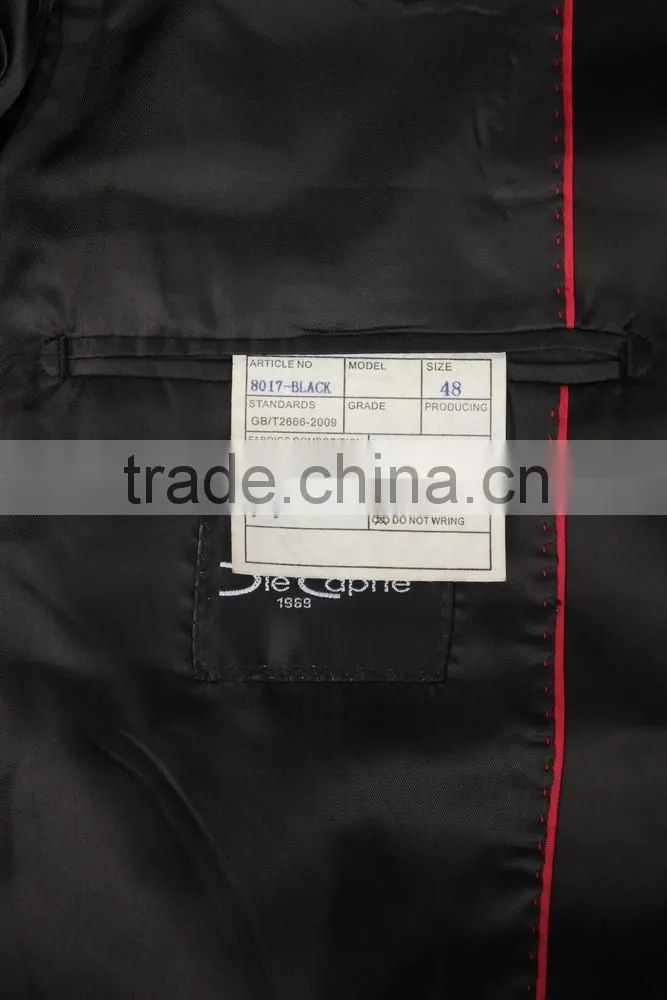 High Quality garments factory in china oem service Slim Fit gem black Evening Wedding Formal Party suits tuxedo mens