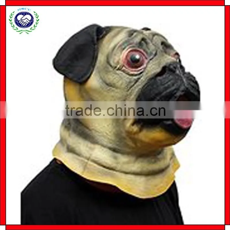 Hot Selling Full Face Pug Dog Latex Full Head Mask