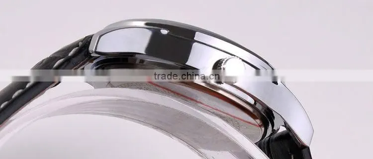 Luxury Automatic Leather Strap Women Wrist Watch Gift
