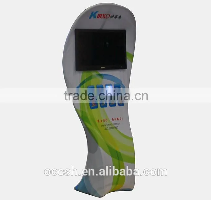 Tension Fabric Display LCD Advertising Screen Stand Trade Show Kiosk Media Player