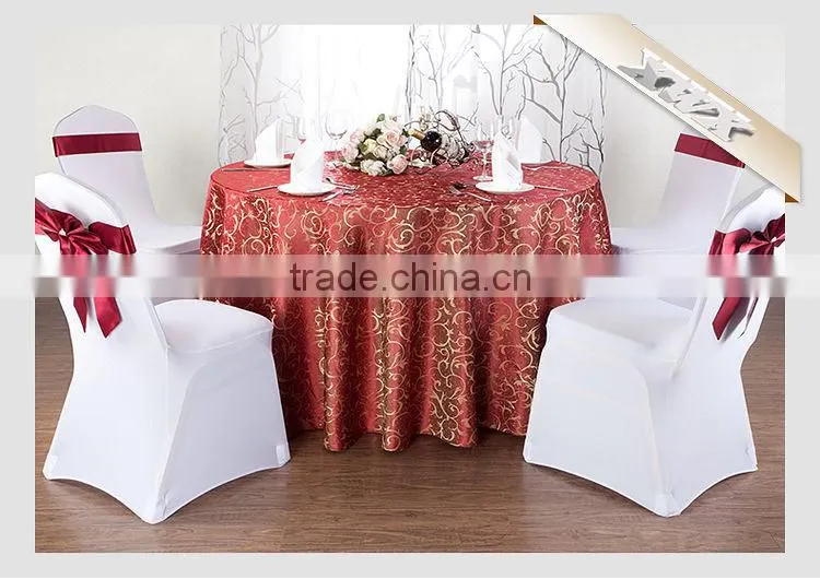 TC-159 Factory Wholesale 100%Polyester Sequin Rosette Table Cloth