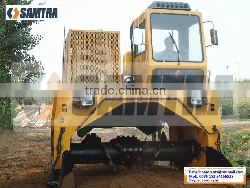 Self-propelled Compost Turner, Hydraulic Driven Roller and Walking Wheels Composter
