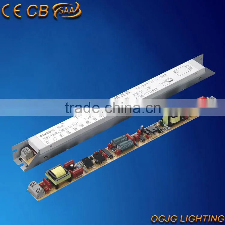 EMC electronic ballast for fluorescent lamp,2x54w t5 electronic ballast