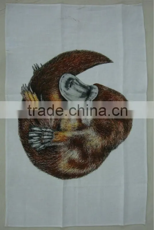 kitchen digital printed linen tea towel for home decorationl&gift,animal-giraffe design-1