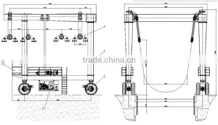 Professional manufacture 60 ton mobile boat lift prices