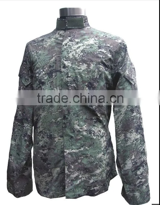 Woodland digital camouflage military uniform